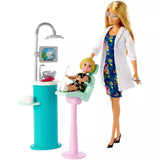 Barbie Dentist Doll, Blonde, and Playset with Blonde Patient Small Doll