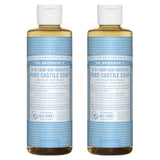 Undiluted Pure Castile Liquid Soap in Baby Unscented: 18-in-1 All Natural Soap w/ Organic Essential Oil Baby Unscented, All Purpose Castile Soap for Skincare, Hand Wash, Cleaning & More, 8 Fl OZ Bottle