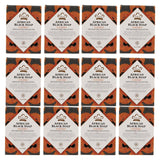 Authentic All Natural African Black Soap for Dark Spots, Eczema Relief, Hyperpigmentation Treatment, Psoriasis Moisturizer & Skin Care Health - Effective Exfoliating Bar Soap for Deep Cleansing 5 OZ Per Pack, Pack of 12