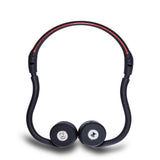 Lian LifeStyle Premium Bone Conduction Headphones Lightweight & Waterproof w/ Mic & Bluetooth Wireless Over Ear Headset Suitable for Sports LLS-YKLB2 (Black Red)