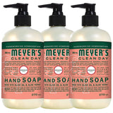 Effective Liquid Hand Soap for Daily Use Natural Hand Soap w/ Essential Oils for Hand Wash Cruelty Free Eco Friendly Product Geranium Scented Soap 12.5 FL OZ Per Bottle, 3 Bottles
