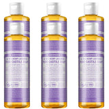 Undiluted Pure Castile Liquid Soap in Lavender Scent: 18-in-1 All Natural Soap w/ Organic Essential Oil Lavender Scent, All Purpose Castile Soap for Skincare, Hand Wash, Cleaning & More, 8 Fl OZ Bottle, 4 Bottles