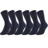 Lian LifeStyle Women's 6 Pairs Perfect Fit Wool Crew Socks Size 6-9 WD Plain