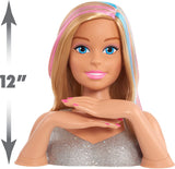 Barbie Deluxe 20-Piece Glitter and Go Styling Head, Blonde Hair and Unicorn Headband