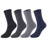 AATMart Women's Big Girl's 4 Pairs Breathable Soft Gorgeous & Long Lasting Cotton Crew Socks Size 5-9 HR1614-4P4C-02(Black, Dark Grey, Grey, Navy)