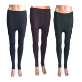 Lian LifeStyle Ultra Comfy Spandex Leggings for Women 3 Pair's | Teen & Juniors leggings - Breathable & Lightweight | Stretchy & Cool Active Wear: Workout Tights, Yoga Pants, Running Leggings | Perfect as Daily Basics, Color (Navy,Purple,Green)