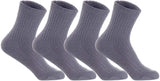 Lian LifeStyle Women's 4 Pairs Perfect Fit Wool Crew Socks. Cute and Comfortable with Wide Range of Colors and Styles LK08 Size Size 6-9 (Grey)