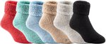 Lian LifeStyle Boy's 3 Pairs Extra Thick Wool Boot Socks Crew Plain Color LK01 (0Y-5Y)
