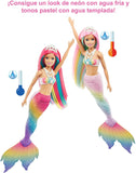 Barbie Dreamtopia Rainbow Magic Mermaid Doll with Rainbow Hair and Water-Activated Color Change Feature, Gift for 3 to 7 Year Olds