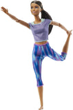 Barbie Made to Move Doll with 22 Flexible Joints & Curly Brunette Ponytail Wearing Athleisure-wear for Kids 3 to 7 Years Old