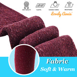 Lovely Annie 5 Pairs Cute Knee High Cotton Socks for Women. Cozy, Fluffy, and Fancy With a Wide Color And Size Range LA8212 Size 6-9 (Wine)