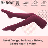 Lian LifeStyle Women's 1 Pair Adorable Knee High Cotton Socks JMYP1025 Size 6-9