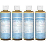 Undiluted Pure Castile Liquid Soap in Baby Unscented: 18-in-1 All Natural Soap w/ Organic Essential Oil Baby Unscented, All Purpose Castile Soap for Skincare, Hand Wash, Cleaning & More, 8 Fl OZ Bottle