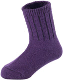 2 Pairs Children's Comfy, Durable, Stretchable Wool Crew Socks Size 0Y-6Y