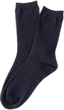 Lian LifeStyle Men's 3 or 6 Pairs Pack Wool Blend Socks Solid Color Size 8-11