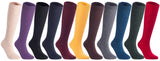 Lian LifeStyle Big Girl's & Women's 5 Pairs Knee High Wool Socks LFS05 Size 6-9