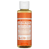 Undiluted Pure Castile Liquid Soap in Tea Tree: 18-in-1 All Natural Soap w/ Organic Essential Oil Tea Tree, All Purpose Castile Soap for Skincare, Hand Wash, Cleaning & More, 4 Fl OZ Bottle, 5 Bottles