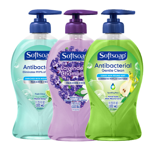 Liquid Hand Soap, 1 Pack Fresh Citrus, 1 Pack Lavender, 1 Pack Sparkling Pear, 11.25 Fluid Ounce