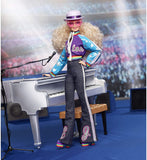 Elton John Barbie Collector Doll (12-inch, Curly Blonde Hair) in Bomber Jacket and Flared Denim, with Doll Stand and Certificate of Authenticity