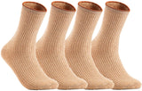 Lian LifeStyle Perfect Fit Women's 4 Pairs Wool Crew Socks LHR1612 Size 6-9