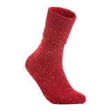 Lian LifeStyle Big Girl's 3 Pair's Exceptional High Crew Wool Socks Non Slip, Cozy and Cool HR1412 Size 6-9 (Coral)