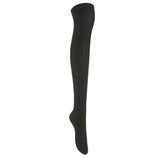 Lian LifeStyle Women's 3 Pairs Adorable Comfortable Soft Thigh High Over Knee High Cotton Socks Size 6-9 L1024(Black)