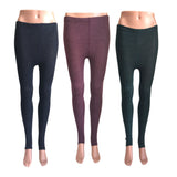 Lian LifeStyle Ultra Comfy Spandex Leggings for Women 3 Pair's | Teen & Juniors leggings - Breathable & Lightweight | Stretchy & Cool Active Wear: Workout Tights, Yoga Pants, Running Leggings | Perfect as Daily Basics, Color (Navy,Wine,Green)