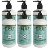 Hydrating Natural Hand and Body Lotion Safe to Use w/ Shea Butter Basil Scented Lotion for Women and Men A Daily Moisturizing Lotion 12 FL Oz Refillable Pump Bottle, 6 Bottles