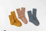 Lian LifeStyle Big Girl's Women's 4 Pairs Breathable & Fashionable Cute Cotton Crew Socks L1840 Size 6-9 (Cream White,CadetBlue,Caramel,Turmeric)