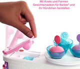 Barbie Face Mask Spa Day Playset with Brunette Barbie Doll, Puppy, 3 Tubs of Barbie Dough and 10+ Accessories to Create and Remove Face Blemishes on Doll and Puppy, Gift for Kids 3 to 7 Years Old