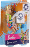 Barbie Olympic Games Tokyo 2020 Sport Climber Doll with Uniform, Tokyo 2020 Jacket, Medal, Harness, Weight and Climbing Clips for Ages 3 and Up, Multicolor