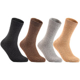 Lian LifeStyle Women's 4 Pairs Knitted Wool Socks One Size 7-10