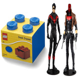 Desk Drawer 4 knobs Stackable Storage Box Blue+ Toys DC Multiverse Red Hood and Nightwing 7" Action Figure Multipack, Pack of 2