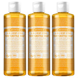 Undiluted Pure Castile Liquid Soap in Citrus Scent: 18-in-1 All Natural Soap w/ Organic Essential Oil Citrus Scent, All Purpose Castile Soap for Skincare, Hand Wash, Cleaning & More, 8 Fl OZ Bottle