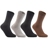 Lian LifeStyle Women's 4 Pairs Knitted Wool Socks One Size 7-10