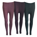 Lian LifeStyle Ultra Comfy Spandex Leggings for Women 3 Pair's | Teen & Juniors leggings - Breathable & Lightweight | Stretchy & Cool Active Wear: Workout Tights, Yoga Pants, Running Leggings | Perfect as Daily Basics, Color (Wine,Purple,Green)