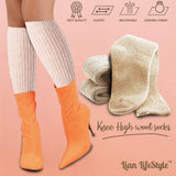 Lian LifeStyle Women's 1 Pair Knee High Wool Socks LWFS05 Size 6-9