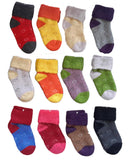 Lian LifeStyle Children 3 Pairs Cool & Fun Viscose Kids Socks. Soft, Warm & Breathable w/ Anti Slip Great for All Sports Hearts Boy 0Y-1Y Random Color