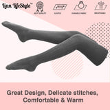 Lian LifeStyle Women's 1 Pair Adorable Knee High Cotton Socks JMYP1025 Size 6-9
