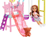 Barbie Club Chelsea Doll and Swing Set Playset with Teddy Bear Figure