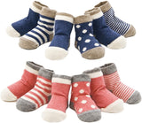 Lian LifeStyle Baby Toddler 4 Pairs Pack Cute Cotton Socks 3 Sizes(0-36M)