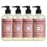 Effective Liquid Hand Soap for Daily Use Natural Hand Soap w/ Essential Oils for Hand Wash Cruelty Free Eco Friendly Product Rose Scented Soap 12.5 FL OZ Per Bottle, 4 Bottles