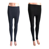 Lian LifeStyle Ultra Comfy Spandex Leggings for Women 2 Pair's | Teen & Juniors leggings - Breathable & Lightweight | Stretchy & Cool Active Wear: Workout Tights, Yoga Pants, Running Leggings | Perfect as Daily Basics, Color (Navy,Black)