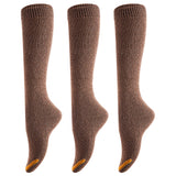 Women's 3 Pairs Attractive, Breathable, Lightweight, Moisture Wicking & Extra Soft Knee High Cotton Boot Socks Size 6-9 AAT158212-1c3(Coffee)