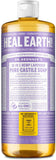Dr. Bronner’s - Pure-Castile Liquid Soap (Lavender, 32 ounce) - Made with Organic Oils, 18-in-1 Uses: Face, Body, Hair, Laundry, Pets and Dishes, Concentrated, Vegan, Non-GMO