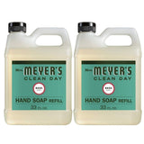 Hydrating Hand Soap Refill in Refreshing Basil Scent for any Soap Dispenser for Bathroom & Kitchen Essential Oils for Hand Wash Cruelty Free Eco Friendly Products, 33 Fl OZ Per Pack, Pack of 2