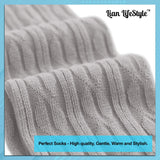 Lian LifeStyle Big Girl's Women's 3 Pairs Knee High Thigh High Cotton Socks Size 6-9 L1024