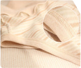 Lian LifeStyle Infant Baby's 1 PK Organic Cotton Underwear Size M Honey Dew w Ivory Strip
