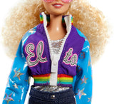 Elton John Barbie Collector Doll (12-inch, Curly Blonde Hair) in Bomber Jacket and Flared Denim, with Doll Stand and Certificate of Authenticity