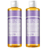 Undiluted Pure Castile Liquid Soap in Lavender Scent: 18-in-1 All Natural Soap w/ Organic Essential Oil Lavender Scent, All Purpose Castile Soap for Skincare, Hand Wash, Cleaning & More, 8 Fl OZ Bottle, 4 Bottles